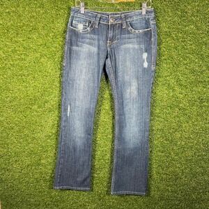 William Rast Bootcut Jeans Distressed Medium Wash Size 27 Made in USA‎